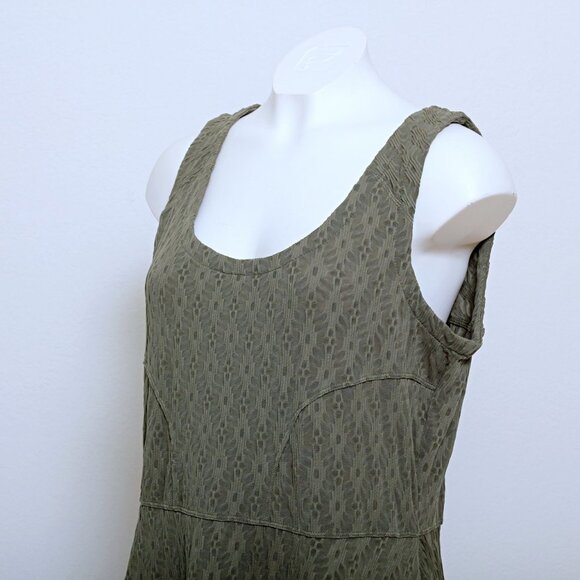 Athleta Textured Olive Sleeveless Dress - Picture 7 of 10